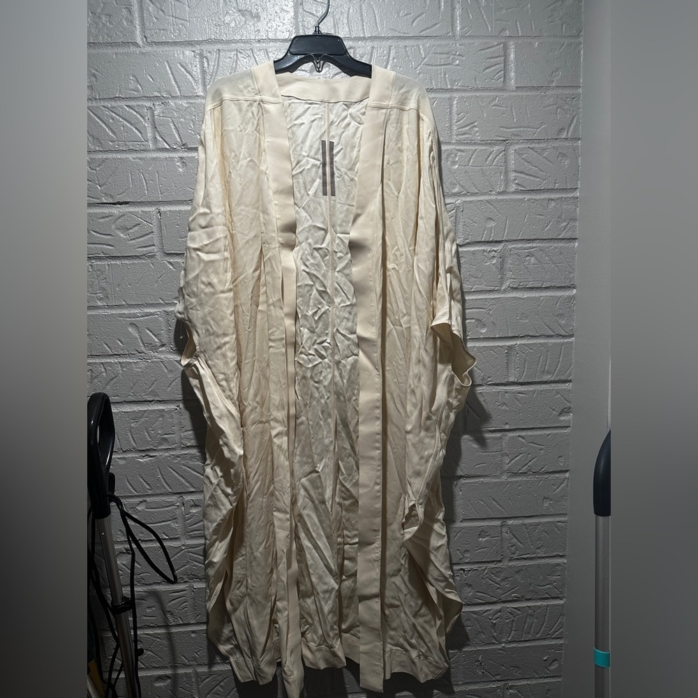 New Rick Owens Open Front Half Moon Viscose Cardigan Robe Size 38